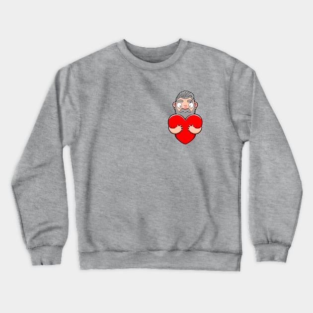 Hot Silver Daddy Hug Crewneck Sweatshirt by LoveBurty